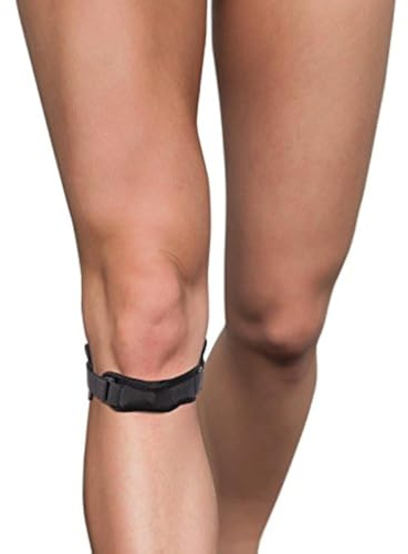 Patella knäbandage - justerbart knäband för löpare knän av högkvalitativ neopren svart universalstorlek