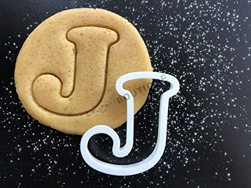 Alphabet Letters 3 Sizes Cookie Cutters Fondant Cake Decorating (Letter J, 2)