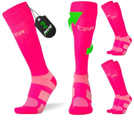 CFA V1 | 2x Paar | Kompressionsstrümpfe Damen & Herren | Ideal fürs Laufen, Fitnessstudio, Radfahren, Muskelerholung oder Workouts - Kompressionsstrümpfe Herren & Damen | Nachhaltige Dänisches Design