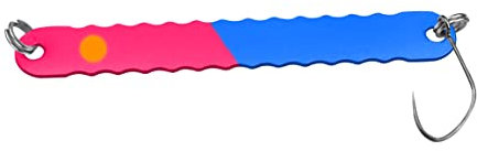 FTM Blinker zum Forellenangeln Spoon Curl Kong 3,5g 6,7cm, Farbe:neon pink/blau