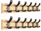 Anjuer Clothes Hanger Clothes Rack 6 Active Hooks 20 kg Load Bamboo