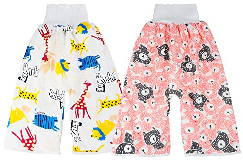 MOEMOE BABY 2 Stück Töpfchen Trainingshose hohe Taille Trainerhosen L/4-8 Jahre