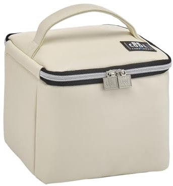 Be Cool Isolierte wasserdichte Kühltasche City in Cremeweiß Mini - ideal für Kosmetik oder Medizin, Mini-Kühlbox 18 x 18 x 15cm, ca. 4,5 L Volumen