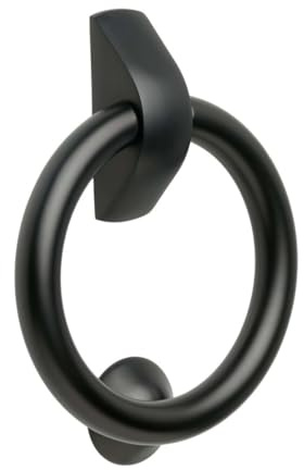 Hardware Solutions Heurtoir de porte en anneau Noir mat 110 x 143 mm