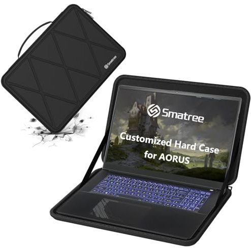 Smatree Hårt EVA-skyddande fodral kompatibelt med 17,3 tum GIGABYTE Gaming Laptop G7 KF/MF/GE/KE/ME laptopväska (X8316)
