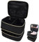 Volumoon Nagellack Aufbewahrung Tasche Groß,Tragbare Tragetasche für UV Lampe, Doppelschicht Nagellack Tasche Organizer, Multifunktionale Kosmetiktasche, Schwarz