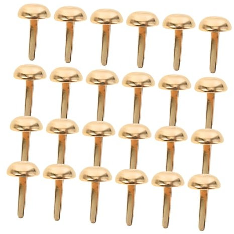 SEWACC Pilznägel Verschlüsse Metall Rundkopf 100 Stück 10mm Gold Kleiner Brads für Bastelarbeiten Selbstgemacht Projekte Papierhandwerk Scrapbooking Zubehör Langlebige Bastel Kleine Papierverschlüsse