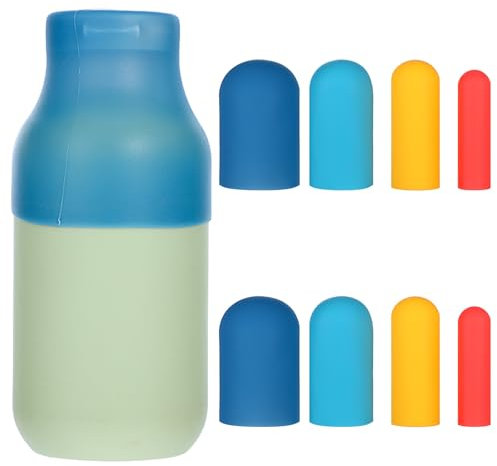 Lot de 8 bouchons de bouteille en silicone pour voyage anti-fuite - Réutilisables - Multicolore - Taille de voyage - Pour homme et femme