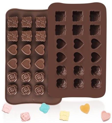 Stampo Silicone Cioccolato 2 Pezzi,Stampo Tavoletta Cioccolato,Profondo,Tavoletta Cioccolato Silicone,per Caramelle, Pistacchi Cioccolato