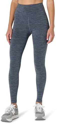 Amazon Essentials Women's Active FormFlex Buttery Soft High Waist 27.5 Inseam Full Length Yoga Workout Leggings, Space Dye Slate, X-Small