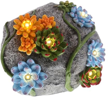 Milisten 1 Lámpara Solar De Piedra Para Césped Luces Solares Para Exteriores Caminos Jardín Adornos De Jardín Decoración De Rocas Luces Solares Para Exteriores Luz Solar Individual