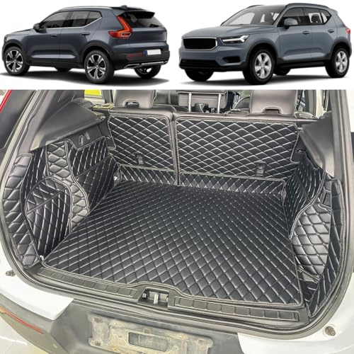 7DEEKEI Vasca per bagagliaio per Volvo XC40 2018–2022 (con cinghia elastica sul lato destro del bagagliaio) Protezione bagagliaio su misura