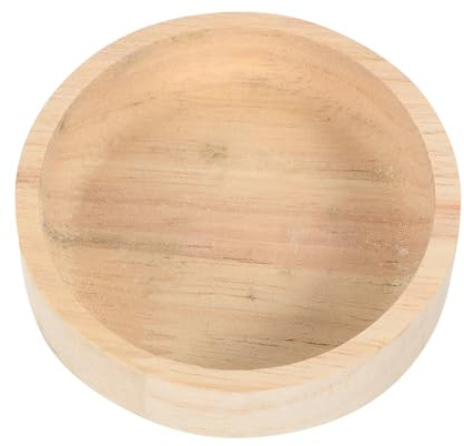 UPKOCH Cuenco de Madera para Hámster y Chinchillas, Comedero Pequeño de Roble Natural, Soporte para Comida para Mascotas Pequeñas, Accesorio para Hurones y Jerbos, Uso en Jaulas