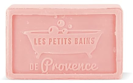Savon de Marseille 100g Fleur de Cerisier – Pain Solide Naturel – Les Petits Bains de Provence – Enrichi en Huile d’Olive – Fabriqué en France – Savon Parfumé Corps et Mains
