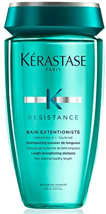 Kérastase Shampoo für langes und geschädigtes Haar, Kräftigendes und stärkendes Haarbad, Gegen Spliss, Bain Extentioniste, Résistance, 250 ml