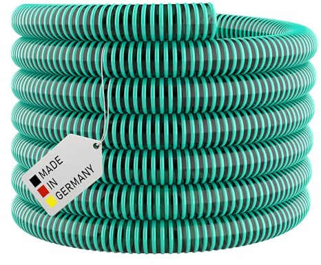 AWM Manguera de aspiración verde, 3 pulgadas (75 mm), manguera en espiral, manguera de alimentación, manguera de presión (10 metros)
