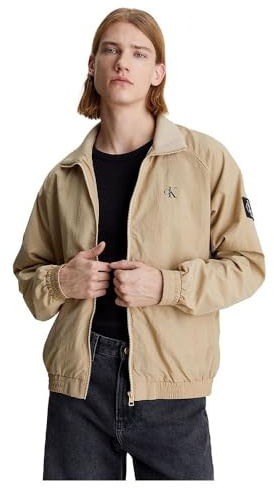 Calvin Klein Jeans Cazadora sin Relleno para Hombre Unpadded Harrington Cazadora de Entretiempo, Beige (Travertine), S