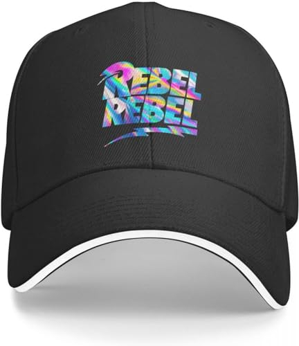 Baseballmütze Hip-Hop Sonnenhut Bowie-Baseballmütze große Mütze Rugby lustige Mütze Damenmützen Herren Geburtstagsgeschenk für Männer und Frauen