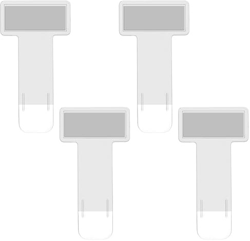Giantree parkeringsskylthållare vindruta, 4 stycken självhäftande vindruta korthållare transparent biljetthållare bil biljetter klipp biljett hållare bil parkeringsbevis (4 stycken vit)