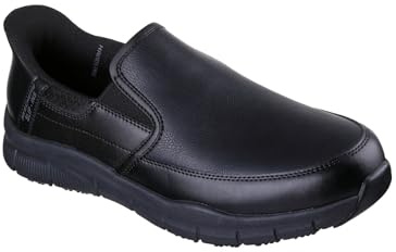 Skechers Homme Nampa Broxtin Slip-In ENTRAINEUSE, Black Leather/Synthetic, 42.5 EU