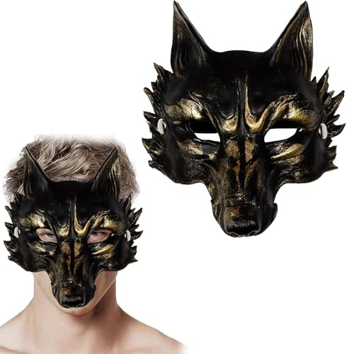 GUOYOU Masque Halloween Realiste Terreur Masque Halloween Effrayant Loup Animaux Masques Loup Garou Accessoires Pour Costumes Halloweens Enfants Adulte Femmes Hommes