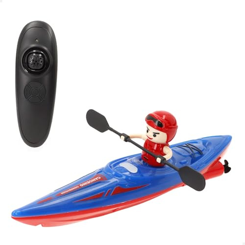 ColorBaby Speed & Go Kayak radiocontrol con batería Recargable, Kayak RC con luz led, con Personaje Incluido, Barco teledirigido eléctrico, A Partir de 4 años