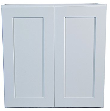 Design House Brookings Shaker Unassembled Wall Kitchen Cabinet W2436, 24 W x 12 D x 36 H, Painted White with Sherwin Williams®, Solid Wood – Design House, 543132