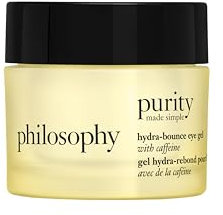 philosophy purity hydra-bounce eye gel 15ml | eye cream for dark circles | with vitamin c & caffeine
