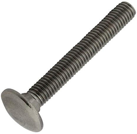 D2D | VPE: 4 Stück - Schlossschrauben mit Vierkantansatz - M6 x 90 - DIN 603 - Edelstahl A2 VA mit Vollgewinde