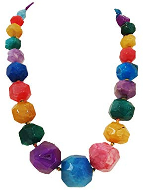 TreasureBay, Splendida collana grossa da donna con pietre di agata, Agata