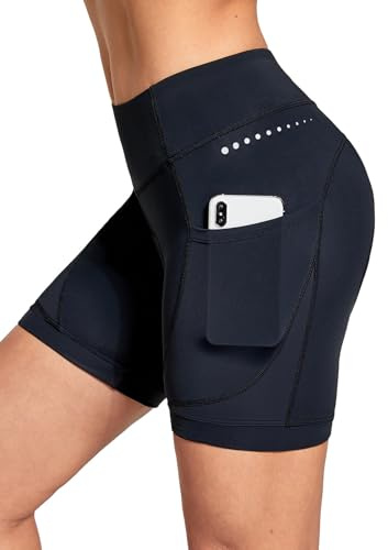 baleaf 4D Padded Bike Shorts Women Cycling Underwear Gel Padding Pockets Black L