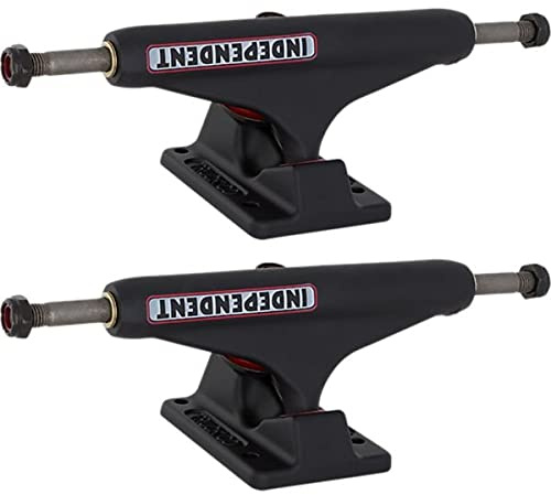 Independent Stage 11-139mm Bar Black/White/Red Skateboard Trucks - 5.39 Hanger 8.0 Axle (Set of 2)