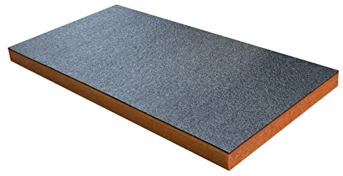 Shadow Foam Medelstort ark – 1 000 mm x 500 mm | Skär och skala av skum för verktygslåda, flygfodral, gör-det-själv och verktygsförvaringssystem (50 mm, orange)