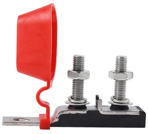GLOSO Terminal Sicherungsblock Sicherungshalter Doppelter Bolzen 5/16 Zoll für LKW Batterie Wohnmobil Boot Auto( Keine Sicherungen ) TFB2CS