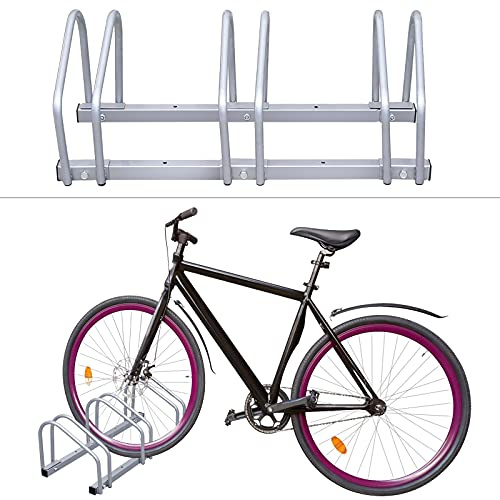 Joparri Soporte para bicicletas, Soporte múltiple para 3 bicicletas cada uno, Soporte de almacenamiento para bicicletas, Soporte de pie de suelo de acero galvanizado, para montaje en suelo y pared