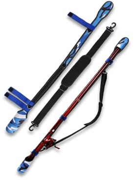 Veluxora Angeltasche Rutentasche, Tragbare Angelrutentasche Angelrute Protector, Verstellbarer Neopren Rutenschutz, Spitzen Und Schaftschutz (Blau, 120-160cm(47in-63in))
