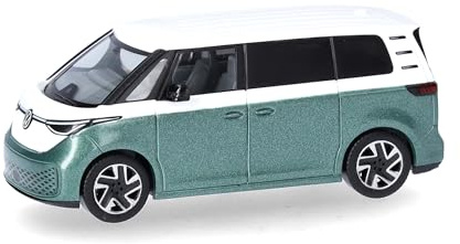 Herpa modellino auto VW ID. Buzz bicolore, miniatura in scala 1:87, pezzo da collezione, Made in Germany, modello in plastica