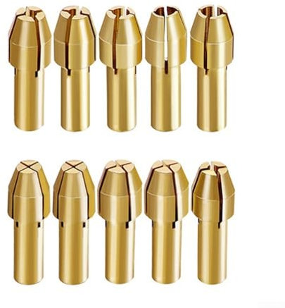 Zilimontt Mandrini per trapano in ottone per trapano di precisione da 0,5 a 3,2 mm, compatibili con utensili rotanti Dremel, mini mandrini per trapano elettrico (4,8 mm)