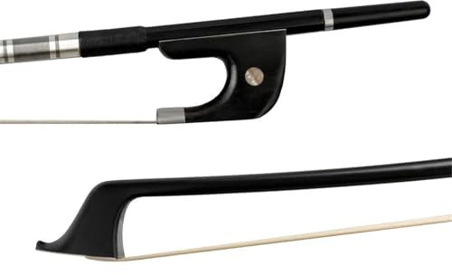 Geigenbogen volle Größe Aufrechter Kontrabassbogen 1/4 Größe Natürliches Rosshaar 70 Cm Kohlefaser-Bogenstange Ebenholzbogen Frosch Warmer Klang Kontrabassbogen
