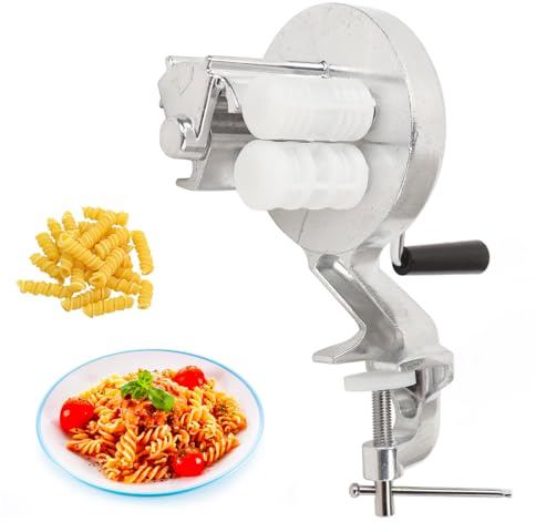 Machine à Cavatelli, Machine à Macaroni Manuelle pour Pâtes Coquillages Machine à Presser Les Nouilles à Manivelle Portable En Alliage D'Aluminium Outil de Cuisson