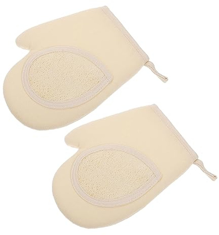 DEARMAMY 2 Pièces Accessoires De Bain Exfoliants Outils De Douche Luffa Serviettes De Bain Nettoyantes Réutilisables