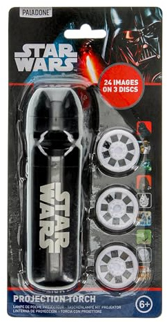 Paladone Star Wars projektorlampa med galaktiska bilder bärbar ficklampa för barn officiell Disney licens