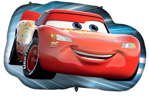 Procos - Globo de aluminio de gran tamaño con diseño de coches de Disney, globo para relleno de aire o helio, regalo, decoración