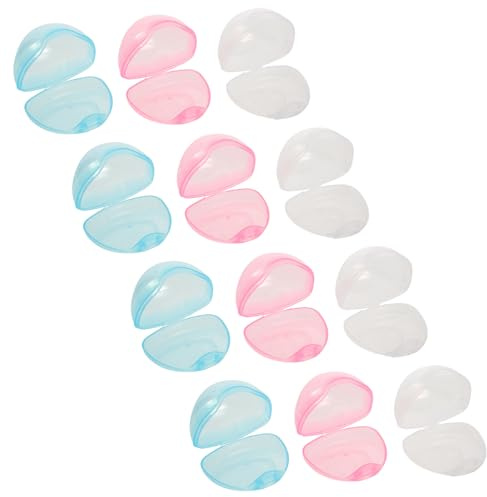 IWOWHERO Estuche Transparente para Chupetes 12 Unidades Caja Portátil de Polipropileno con Tapa Protectora Organizador Higiénico para Viaje y Uso Diario de Bebés