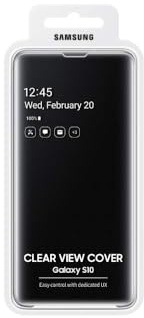 Samsung Clear View Cover für Galaxy S10 Schwarz - 6.1 Zoll