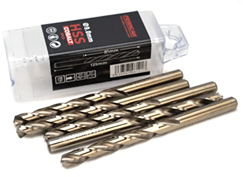 Ferrcan Brocas para metal HSS DIN338 M35 cobalto de 7-13mm (paquete de 5 unidades) (9mm)