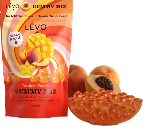 LEVO Gummy Mix - Tropical Peach - Make Your Own Infused Gummies - Each Bag Makes 64 Gummies - 1 Pack