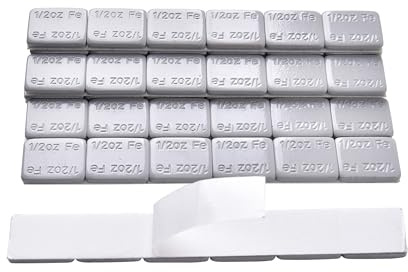 A A IN 1/2oz, 0.5oz, Grey, Stick on Wheel Weights for Cars, Trucks, SUVs, Motorcycles, Low Profile, Adhesive Stick On Wheel Weights, 144oz/Box, 288pcs.