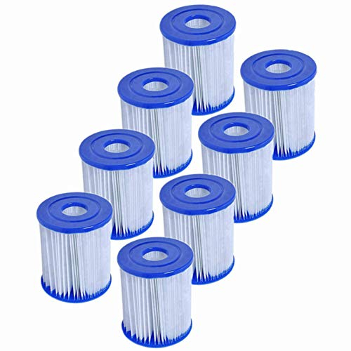 Mscomft para Bestway 58093 - Filtros de Cartucho, Cartucho de Filtro de Piscina Tipo I, Filtro Bomba Piscina para Bestway 58381 (8 PCS)