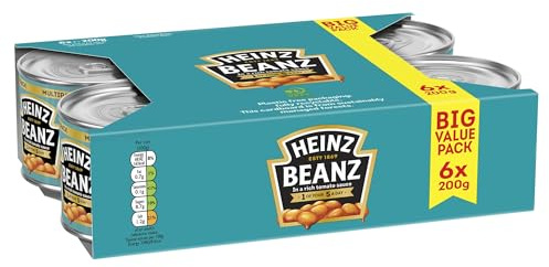 Heinz Beanz in a Rich Tomato Sauce Big Value Pack, 6x200g